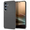 Apsauginis telefono dėklas Spigen Liquid Air, skirtas Galaxy S25 — marmuro pilkumo, plonas, smūgius sugeriantis