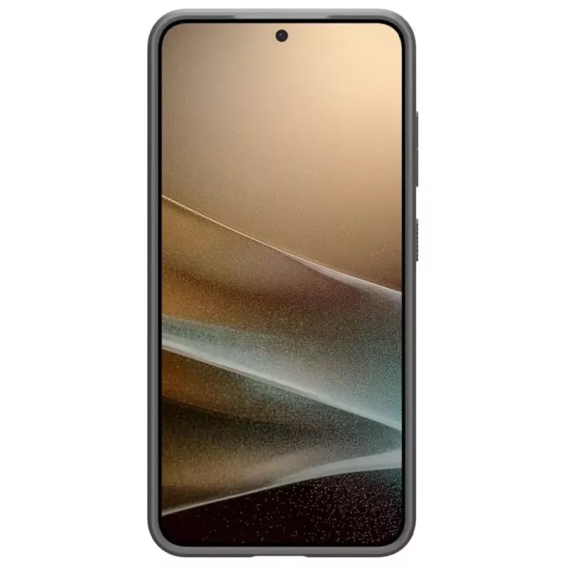 Apsauginis telefono dėklas Spigen Liquid Air, skirtas Galaxy S25 — marmuro pilkumo, plonas, smūgius sugeriantis