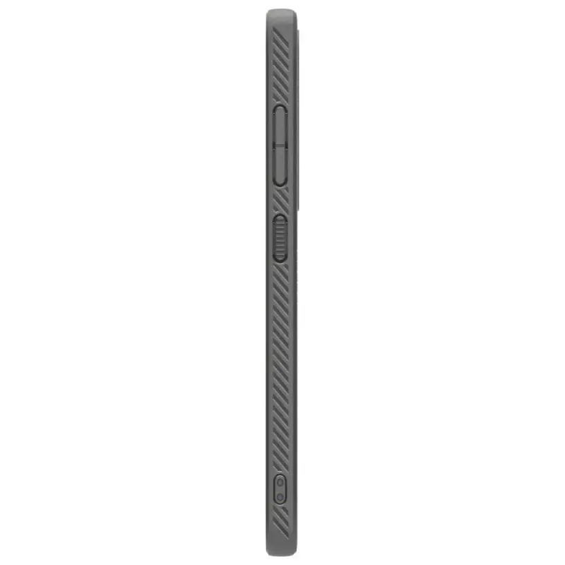 Apsauginis telefono dėklas Spigen Liquid Air, skirtas Galaxy S25 — marmuro pilkumo, plonas, smūgius sugeriantis