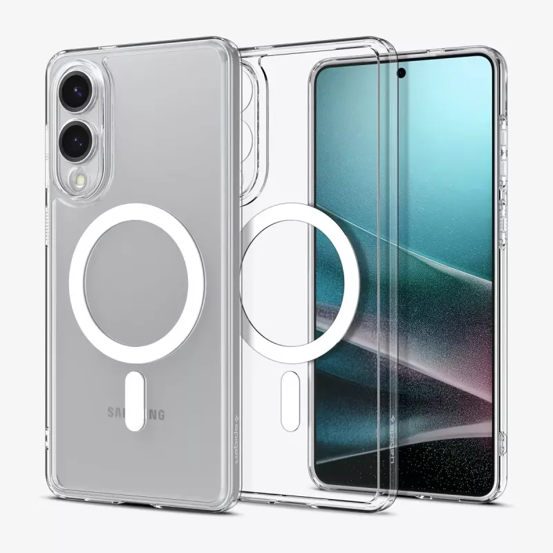 Dėklas Spigen Galaxy S25 Edge permatomas baltas 6,7 col.