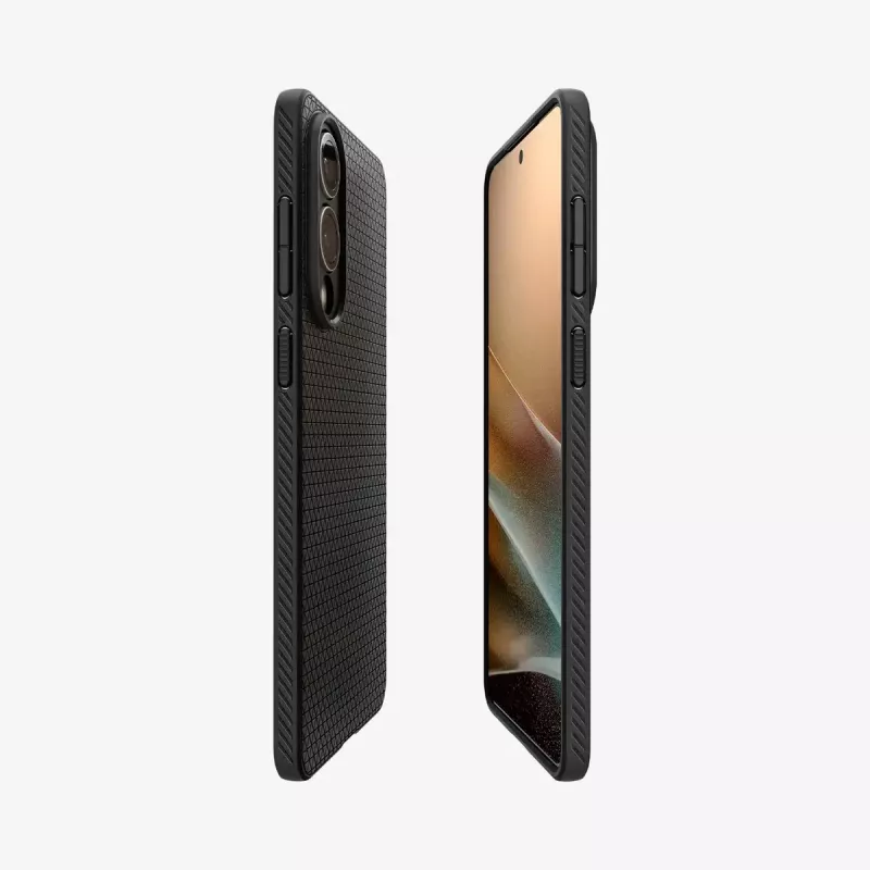 Dėklas Spigen Galaxy S25 Edge matinės juodos spalvos vienspalvis