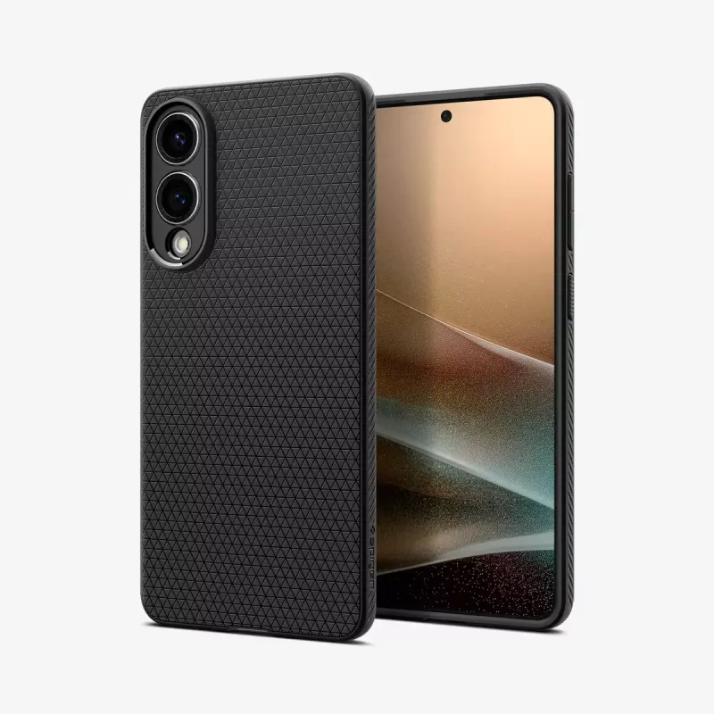 Dėklas Spigen Galaxy S25 Edge matinės juodos spalvos vienspalvis