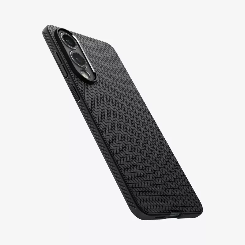 Dėklas Spigen Galaxy S25 Edge matinės juodos spalvos vienspalvis