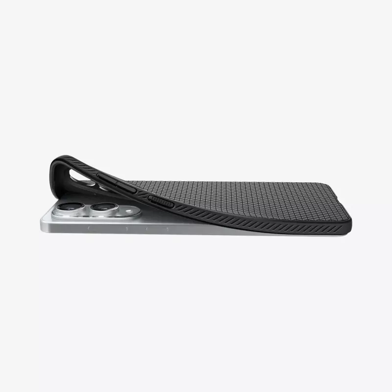 Dėklas Spigen Galaxy S25 Edge matinės juodos spalvos vienspalvis
