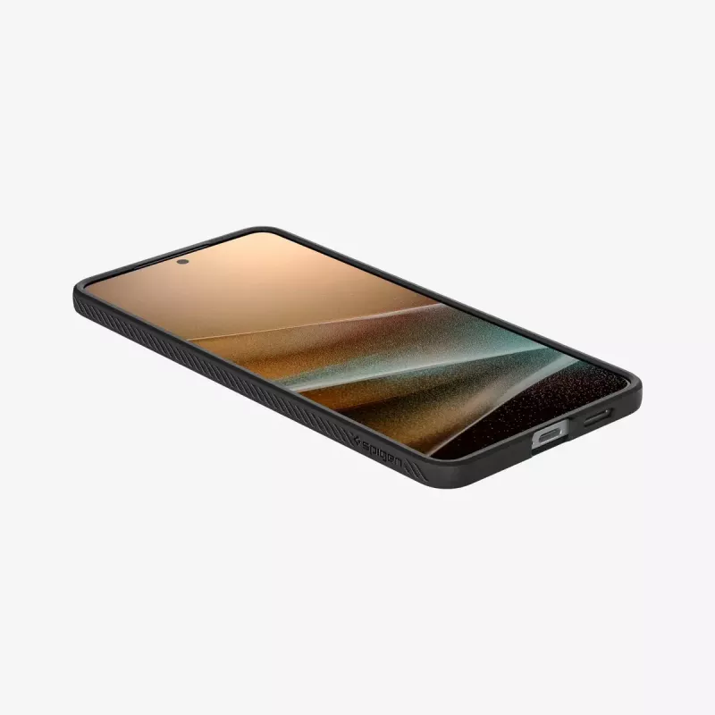 Dėklas Spigen Galaxy S25 Edge matinės juodos spalvos vienspalvis