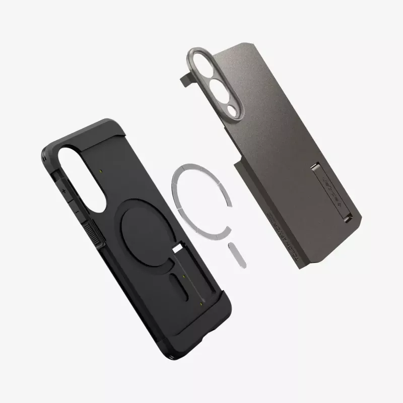 Dėklas Spigen Galaxy S25 Edge Tough Armor AI MagFit Gunmetal