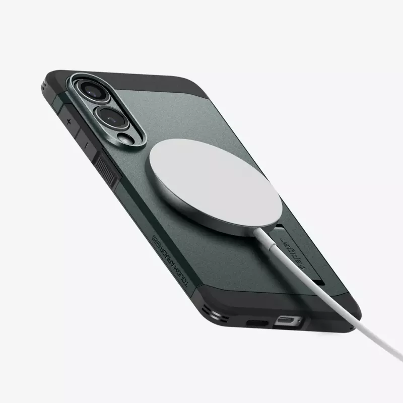 Dėklas Spigen Galaxy S25 Edge Tough Armor AI Abyss Green
