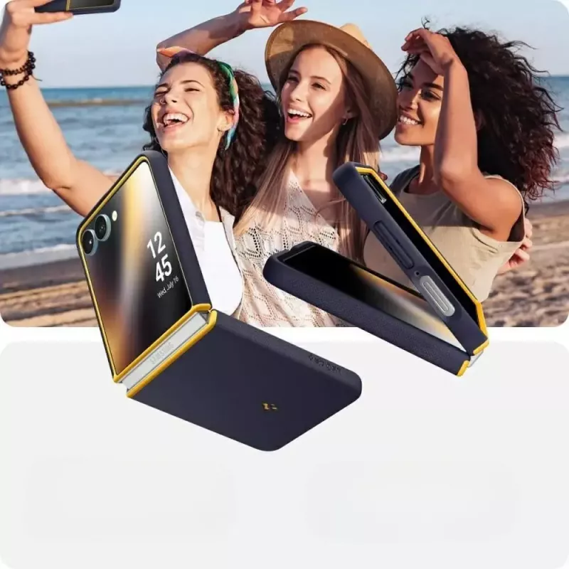 Apsauginis telefono dėklas Spigen Nano Pop Mag, skirtas Samsung Galaxy Z Flip 7 — Blueberry Navy, suderinamas su MagSafe