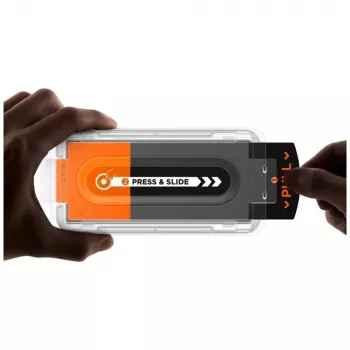 Apsauginė plėvelė Spigen Glas.TR EZ FIT Pro, skirta Samsung Galaxy Z Fold 7 — permatoma, 2 vnt.
