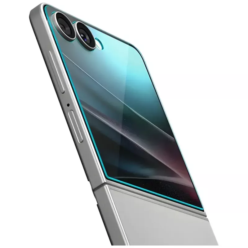 Apsauginė plėvelė Spigen Glas.TR EZ FIT HD, skirta Samsung Galaxy Z Flip 7 — permatoma, 2 vnt.