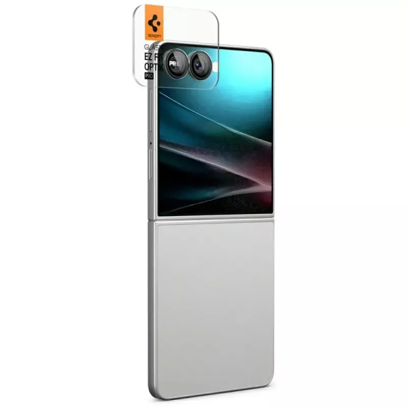 Fotoaparato apsauga Spigen, skirta Galaxy Z Flip 7, HD stiklas, 2 vnt. pakuotėje