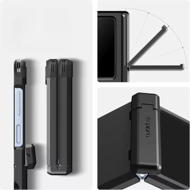 Apsauginis dėklas Spigen Tough Armor Pro Mag Galaxy Z Flip 7 FE — juodas