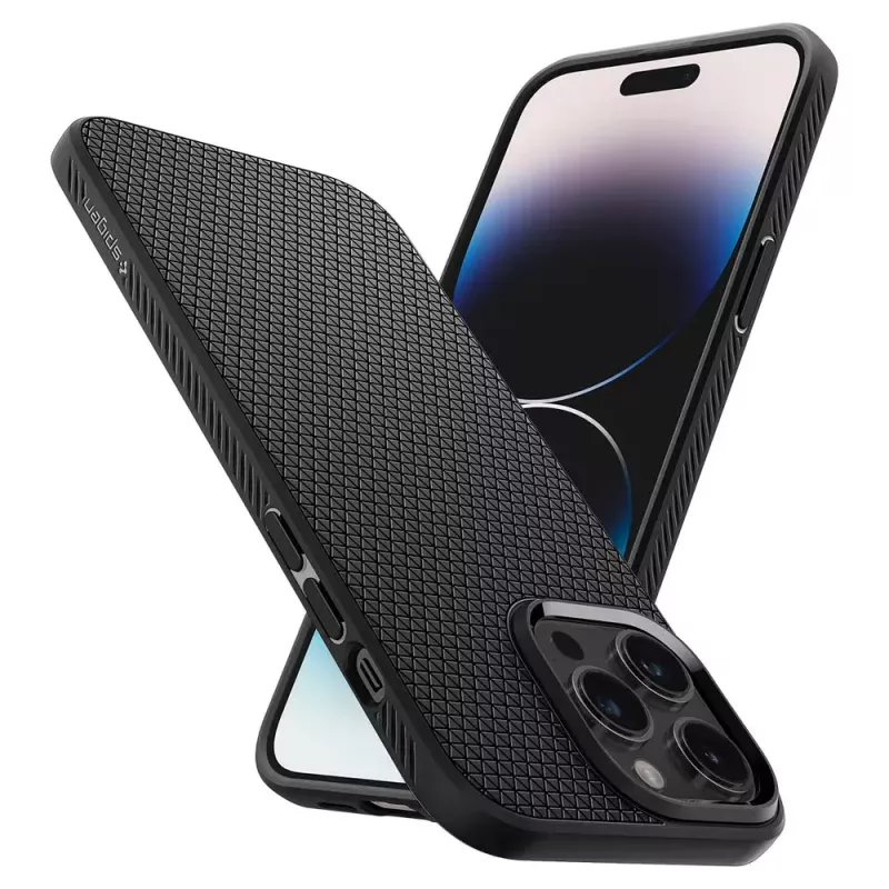 „Spigen Liquid Air“ dėklas „iPhone 14 Pro Max“ 17 cm juodas