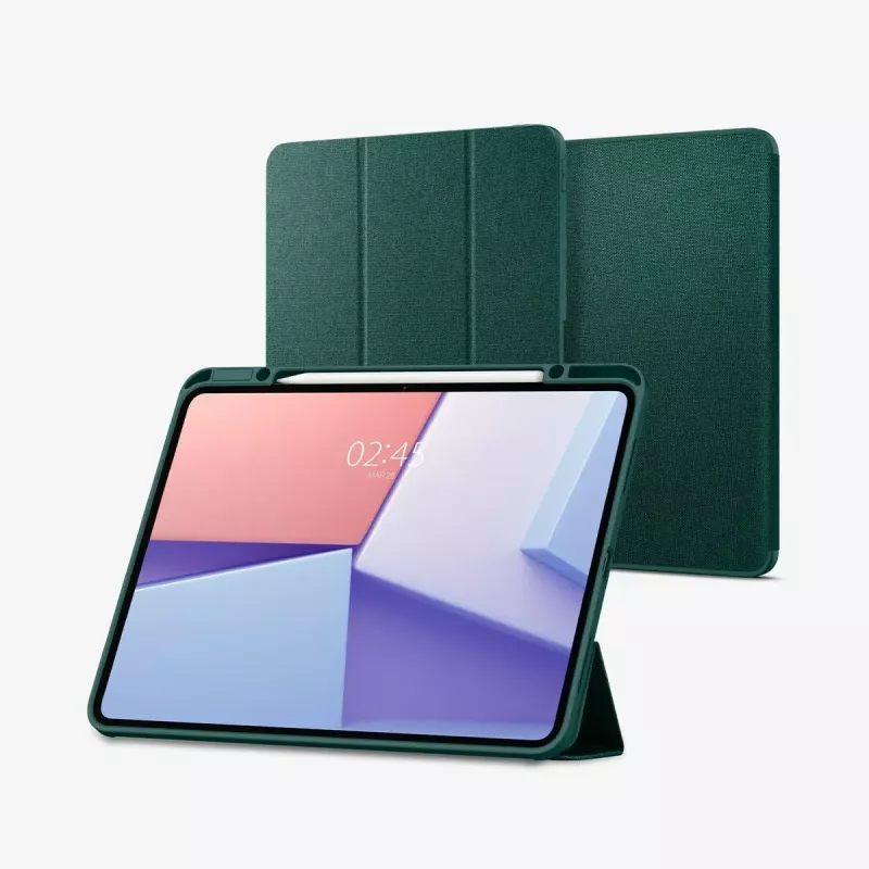 Atverčiamas dėklas Spigen Urban Fit 33 cm (13 colių) iPad Pro 2024 žalias