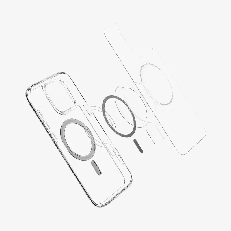 Spigen Ultra Hybrid (MagFit) mobiliojo telefono dėklas 17,5 cm grafito skaidrus