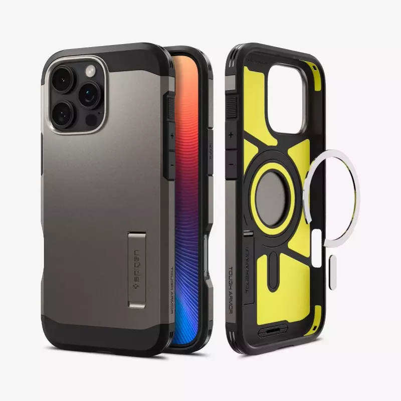 Spigen Tough Armor AI MagFit mobiliojo telefono dėklas Dangtis Pilka 17,5 cm