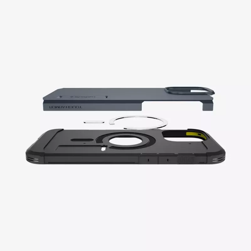 Spigen Tough Armor AI mobiliojo telefono dėklas Dangtelis Pilkas, skirtas iPhone 16 Pro Max