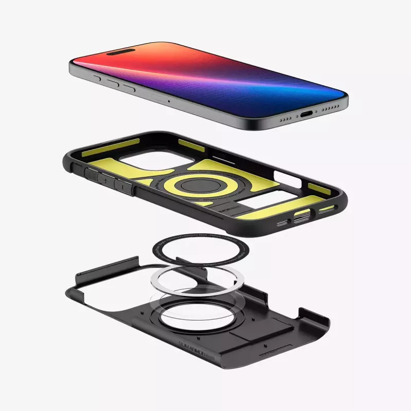 Spigen plonas Armor (MagFit) mobiliojo telefono dėklas Dangtis Juoda 17.5 cm