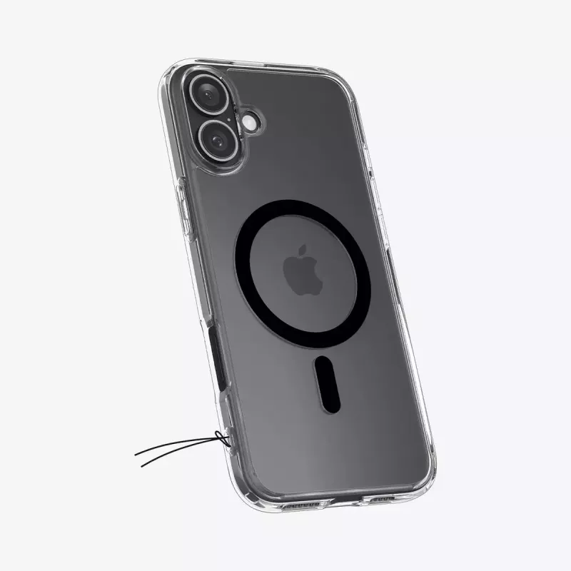Spigen Ultra Hybrid (MagFit) mobiliojo telefono dėklas Dangtelis Juoda Skaidrus skirtas iPhone 16 Plus