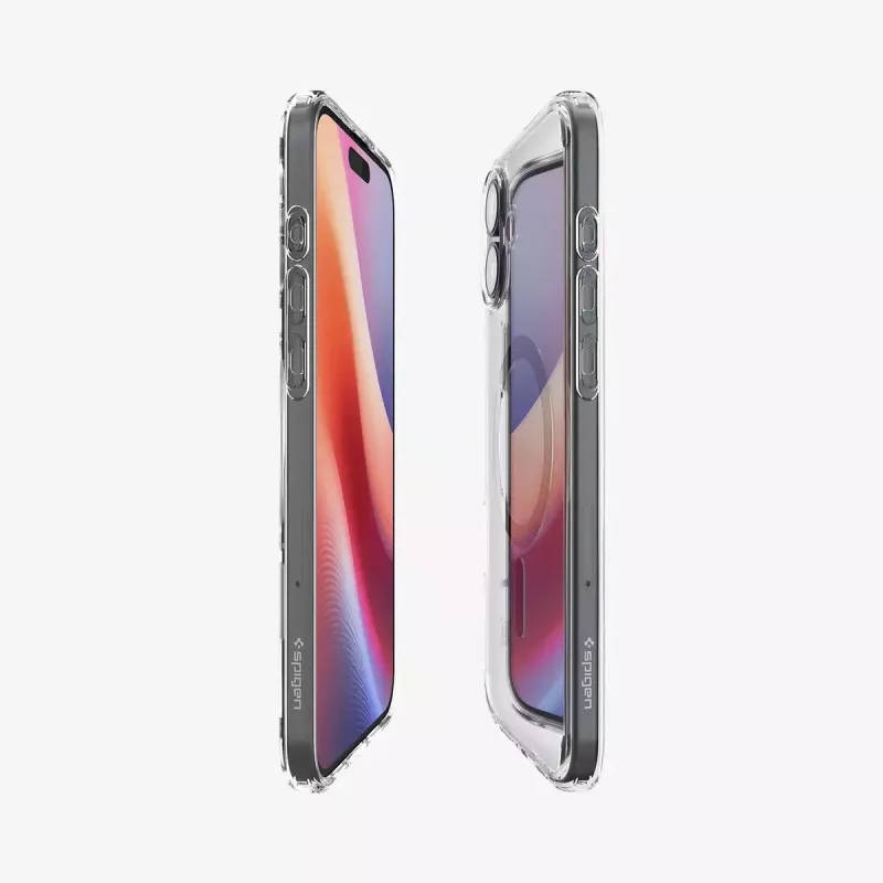 Spigen Ultra Hybrid (MagFit) mobiliojo telefono dėklas Dangtelis Juoda Skaidrus skirtas iPhone 16 Plus