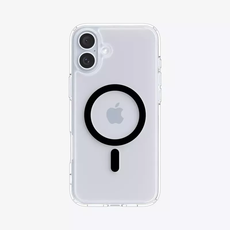 Spigen Ultra Hybrid (MagFit) mobiliojo telefono dėklas Dangtelis Juoda Skaidrus skirtas iPhone 16 Plus