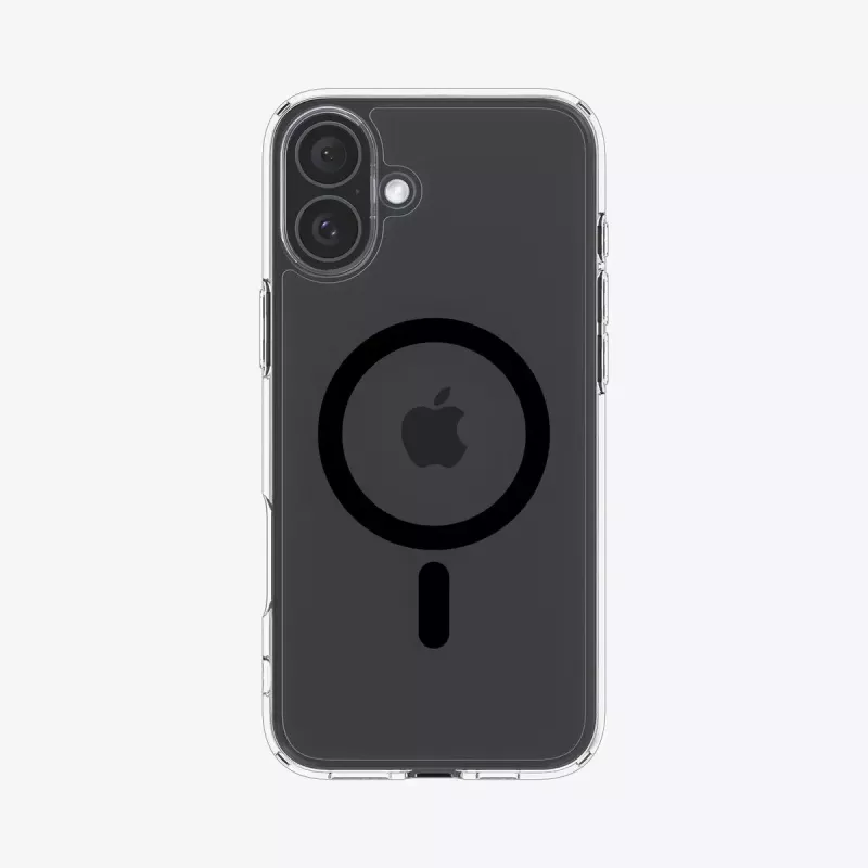 Spigen Ultra Hybrid (MagFit) mobiliojo telefono dėklas Dangtelis Juoda Skaidrus skirtas iPhone 16 Plus
