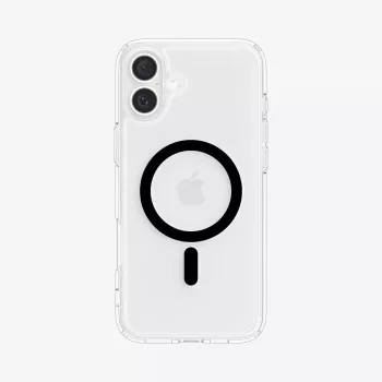 Spigen Ultra Hybrid (MagFit) mobiliojo telefono dėklas Dangtelis Juoda Skaidrus skirtas iPhone 16 Plus