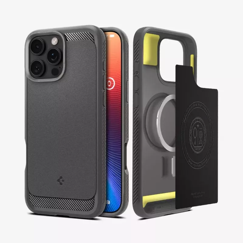 Spigen Rugged Armor MagFit mobiliojo telefono dėklas Užvalkalas Pilka 16 cm