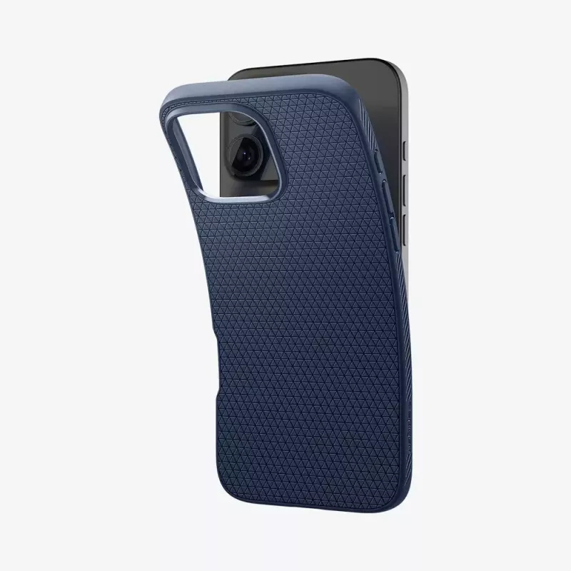 Spigen Liquid Air mobiliojo telefono dangtelis Navy skirtas iPhone 16 Pro