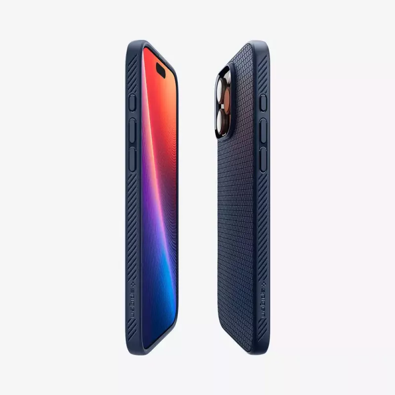 Spigen Liquid Air mobiliojo telefono dangtelis Navy skirtas iPhone 16 Pro