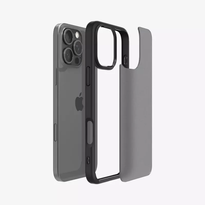 Spigen Ultra Hybrid mobiliojo telefono dėklas juodas, skirtas iPhone 16 Pro 6,3 col.