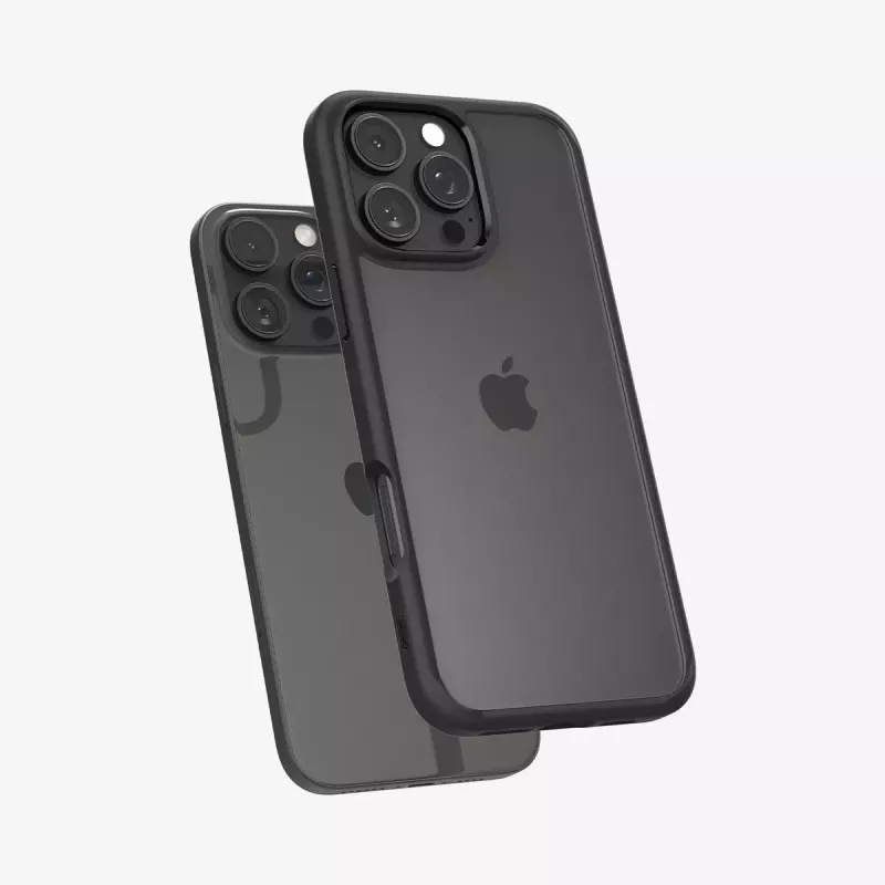 Spigen Ultra Hybrid mobiliojo telefono dėklas juodos spalvos, skirtas „iPhone 16 Pro“