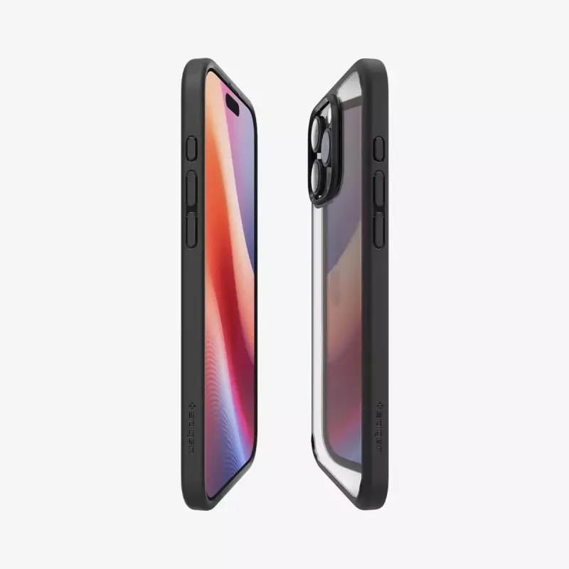 Spigen Ultra Hybrid mobiliojo telefono dėklas juodos spalvos, skirtas „iPhone 16 Pro“