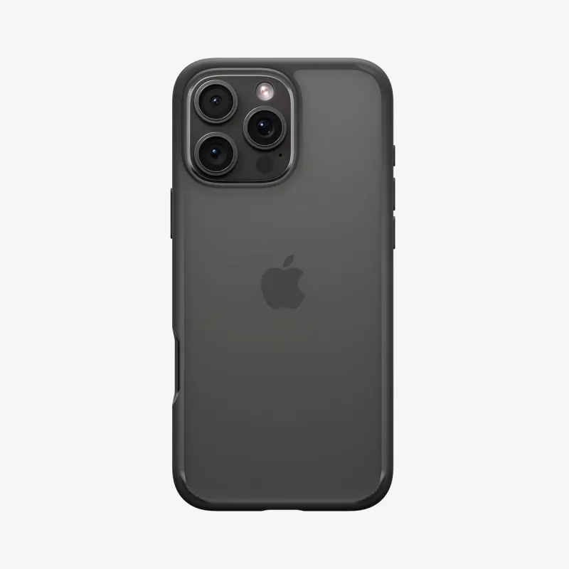 Spigen Ultra Hybrid mobiliojo telefono dėklas juodos spalvos, skirtas „iPhone 16 Pro“