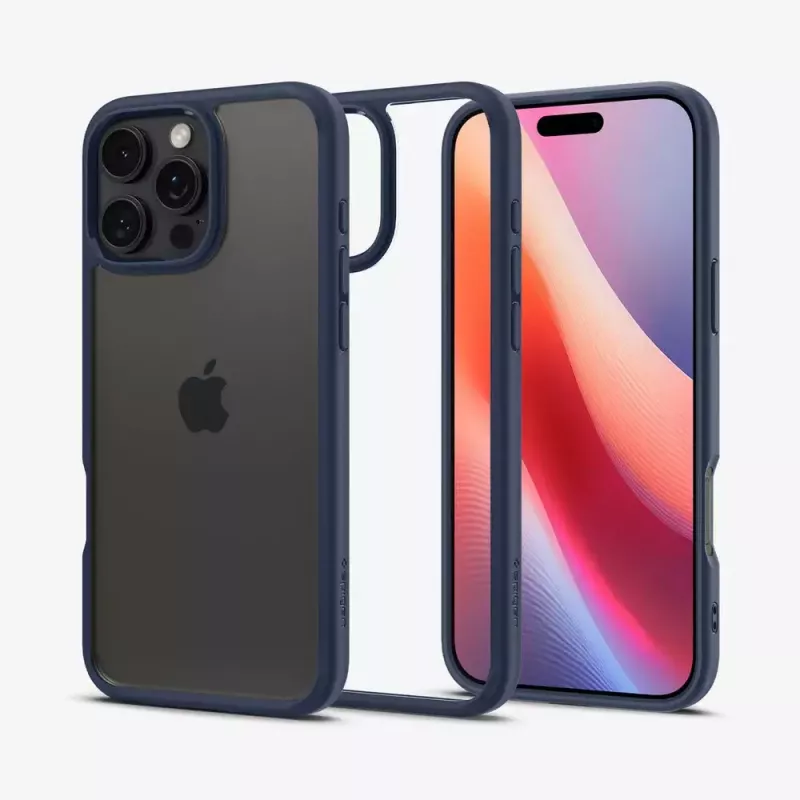 Spigen Ultra Hybrid mobiliojo telefono dėklas Navy, skirtas iPhone 16 Pro