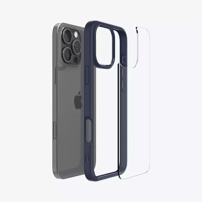 Spigen Ultra Hybrid mobiliojo telefono dėklas Navy, skirtas iPhone 16 Pro
