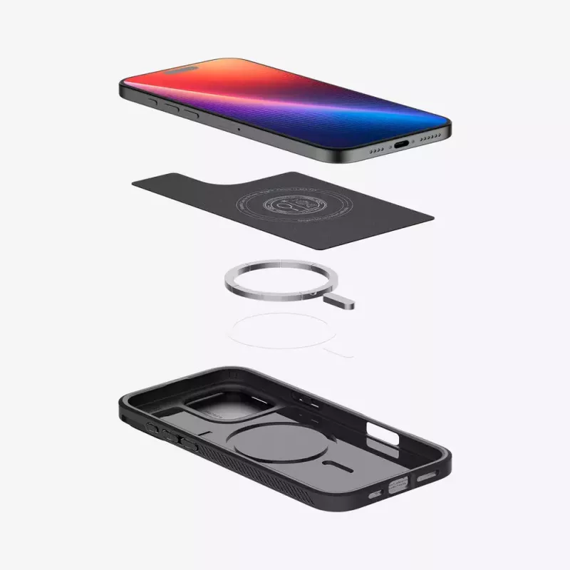 Spigen Optik Armor mobiliojo telefono dėklas Juoda iPhone 16 Pro