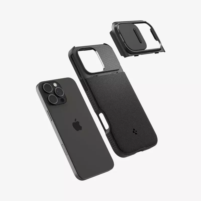 Spigen Optik Armor mobiliojo telefono dėklas Juoda iPhone 16 Pro