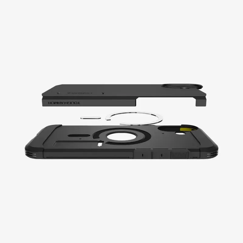 Spigen Tough Armor AI (MagFit) mobiliojo telefono dėklas, juodos spalvos, 15,5 cm