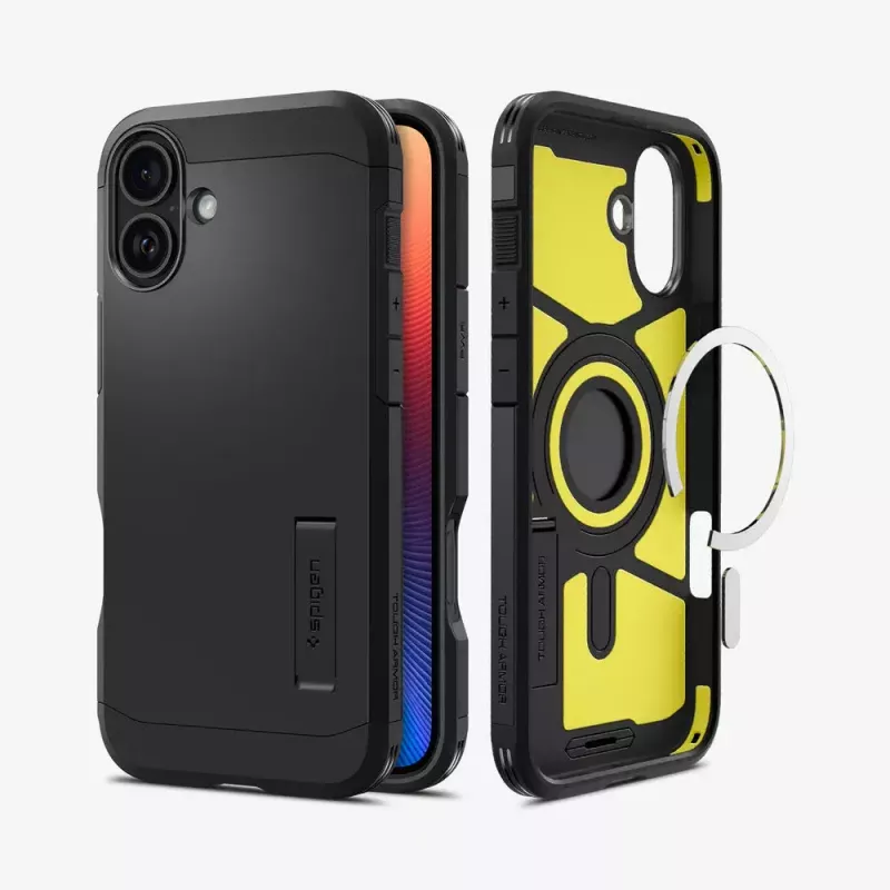 Spigen Tough Armor AI (MagFit) mobiliojo telefono dėklas, juodos spalvos, 15,5 cm
