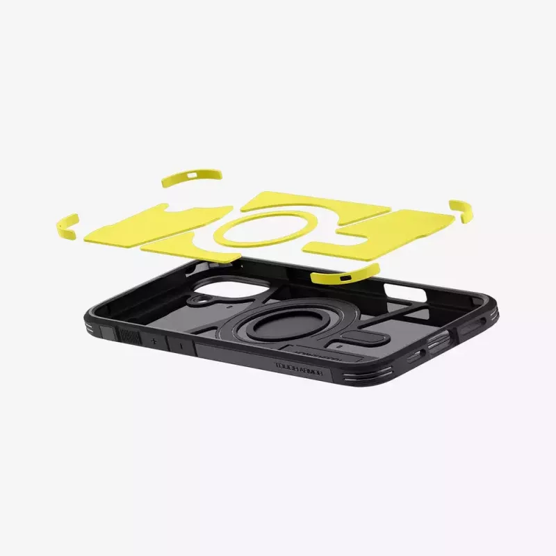 Spigen Tough Armor AI (MagFit) mobiliojo telefono dėklas, juodos spalvos, 15,5 cm