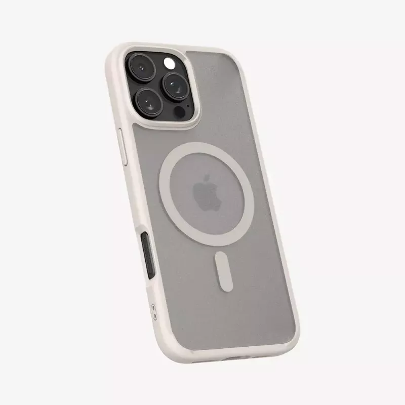 Spigen Ultra Hybrid (MagFit) mobiliojo telefono dėklas Užvalkalas Smėlio spalvos Skaidrus