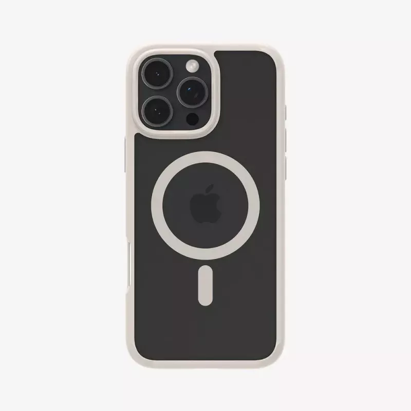Spigen Ultra Hybrid (MagFit) mobiliojo telefono dėklas Užvalkalas Smėlio spalvos Skaidrus