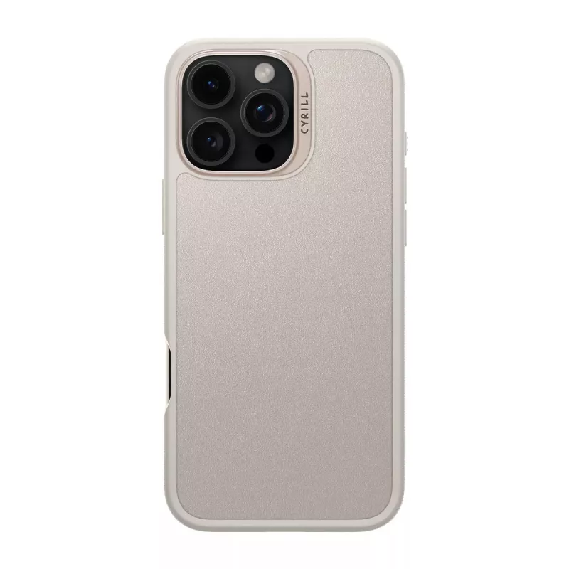 Dėklas CYRILL Kajuk Mag dėklas iPhone 16 Pro Max kreminis vienspalvis