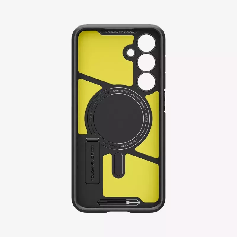 Spigen Tough Armor Galaxy S24 FE Juoda Desktop Stand