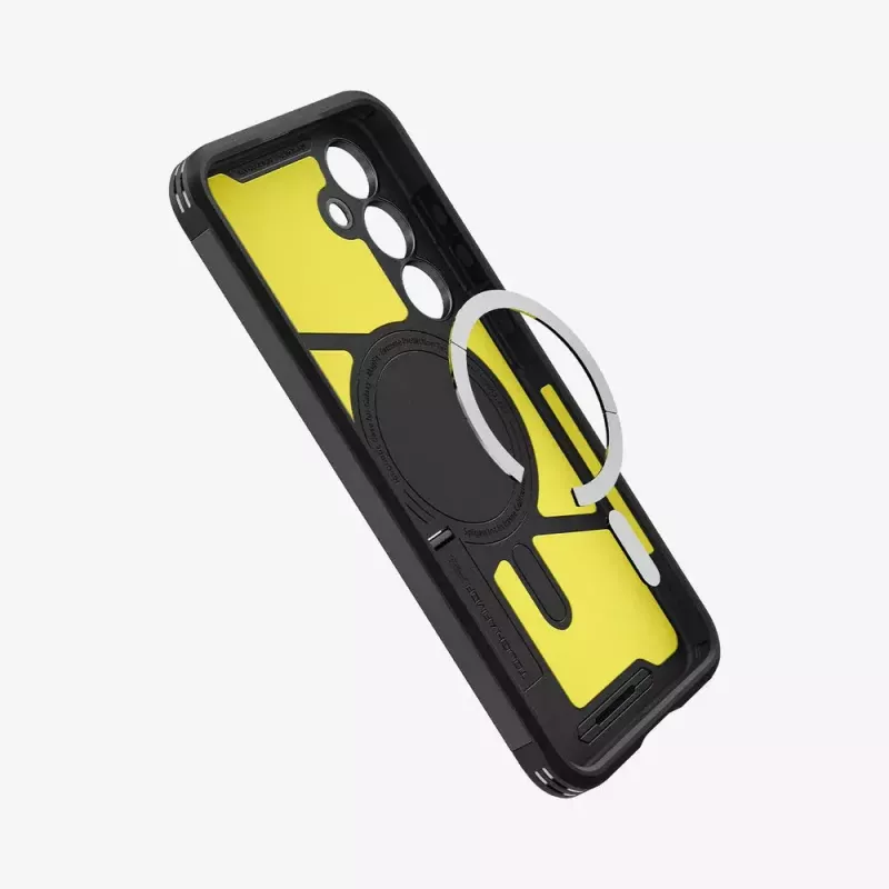Spigen Tough Armor Galaxy S24 FE Juoda Desktop Stand