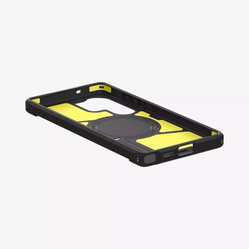 Dėklas Spigen Galaxy S25 Ultra Tough Armor AI juodas su stalu stovu