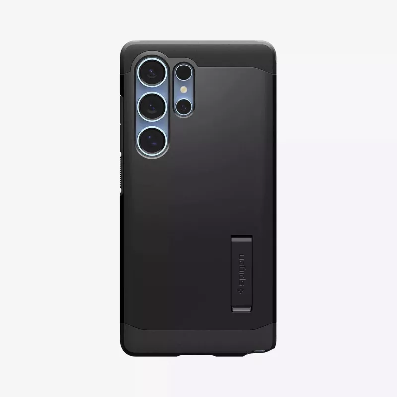 Dėklas Spigen Galaxy S25 Ultra Tough Armor AI juodas su stalu stovu