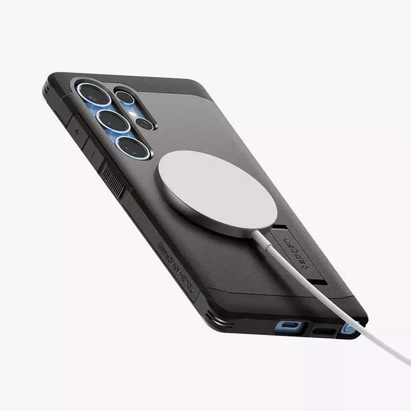 Dėklas Spigen Galaxy S25 Ultra Tough Armor AI Gunmetal Monochromatic