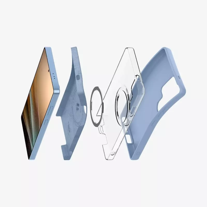 Cover Spigen Galaxy S25 Ultra Silicone Fit MagFit Sapphire Blue